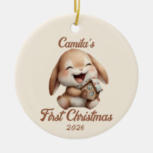 Personalised Baby’s First Christmas Bunny