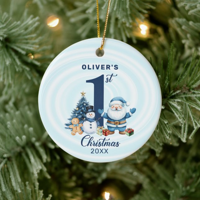Personalised Baby’s First Christmas  Ceramic Tree Decoration (Tree)