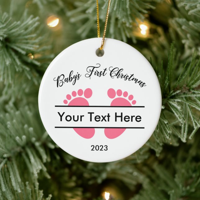 Personalised Baby’s First Christmas Ceramic Tree Decoration (Tree)