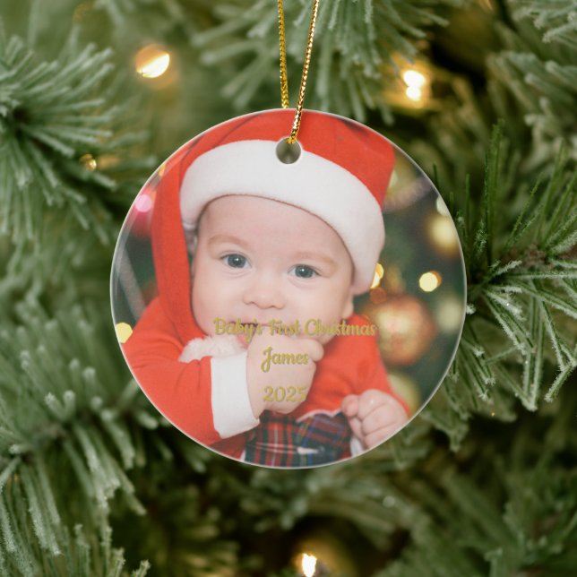Personalised Baby’s First Christmas Ornament – Cus (Tree)