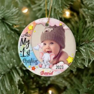 Personalised Baby’s First Christmas Photo Ornament
