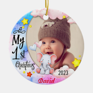 Personalised Baby’s First Christmas Photo Ornament