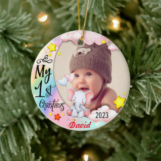 Personalised Baby’s First Christmas Photo Ornament
