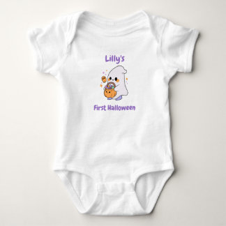 Personalised Baby’s First Halloween – Cute Ghost Baby Bodysuit