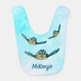 Personalised Baby Sea Turtles Bib