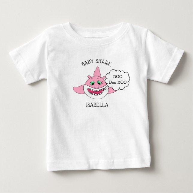 Personalised Baby Shark Baby's T-Shirt (Front)