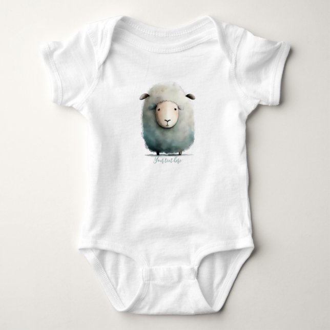 Personalised Baby sheep bodysuit (Front)