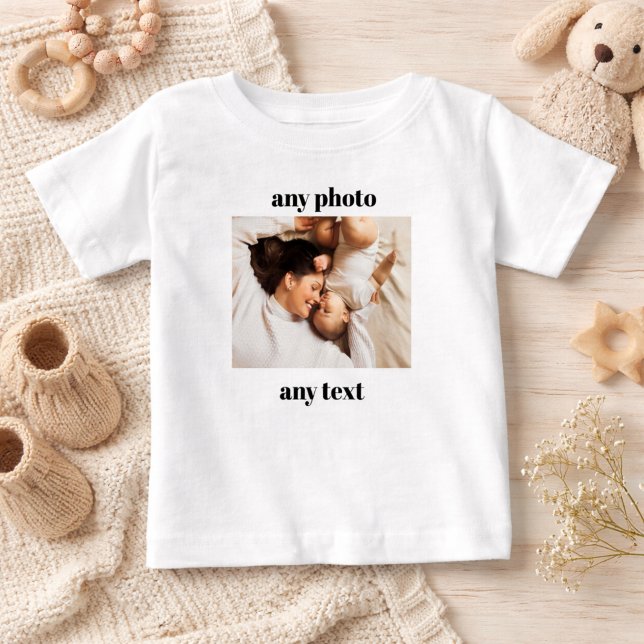 Personalised Baby Shirt Custom Photo & Text Gift (Creator Uploaded)