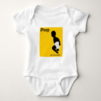 Personalised Baby Shirt, iPoop By Christopher Bodysuit