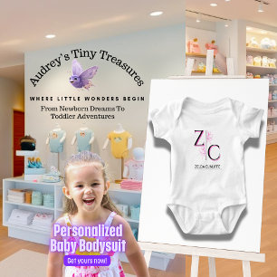 Personalised Baby Short Sleeve One-Piece Bodysuit