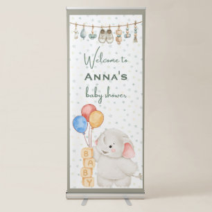 Personalised Baby Shower Elephant Banner