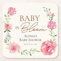Personalised Baby shower favour Baby in bloom