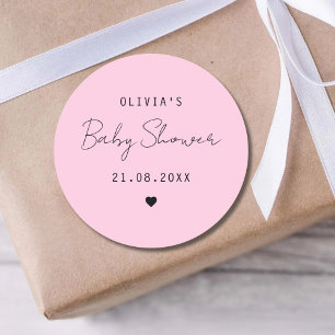 Personalised Baby Shower Favour Sweet Bag Biscuit Classic Round Sticker