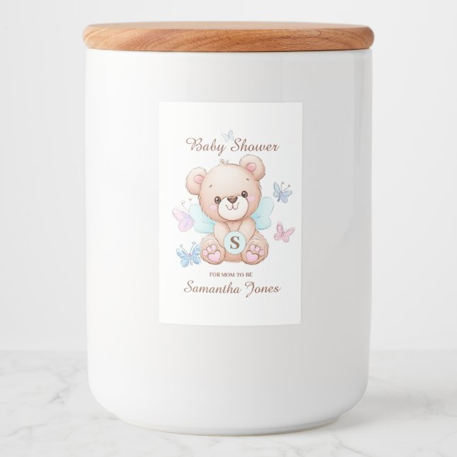 Personalised Baby Shower  Food Label (Front)