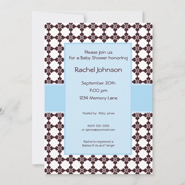 Personalised Baby Shower Invitation (Front)