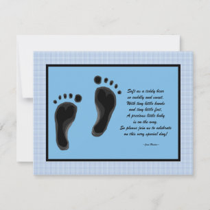 Personalised Baby shower invitations Baby feet