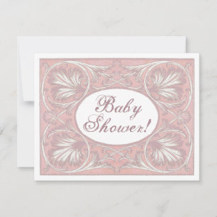 Personalised Baby Shower Invites, Vintage Blush Invitation
