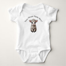 Personalised Baby Shower Lamb Gift Name