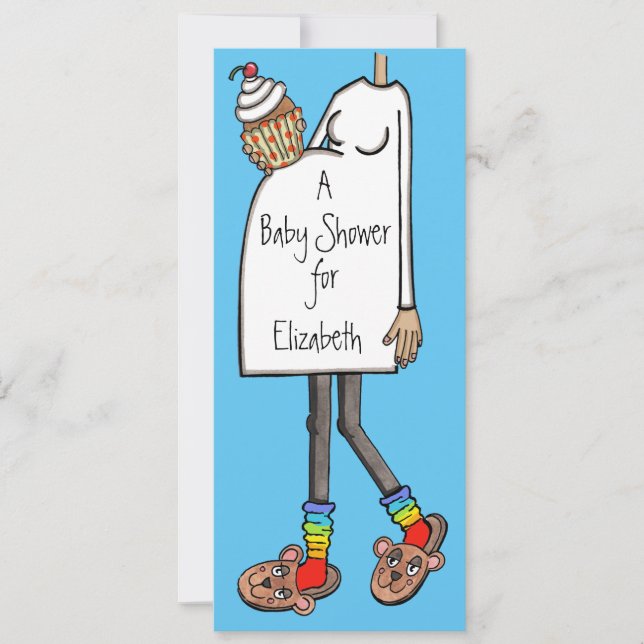 Personalised Baby Shower Medium Skin Tone Invitation (Front)