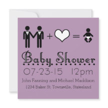 Personalised Baby Shower Modern Icon Dad and Dad