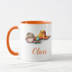 Personalised baby shower neutral baby sleeping mug