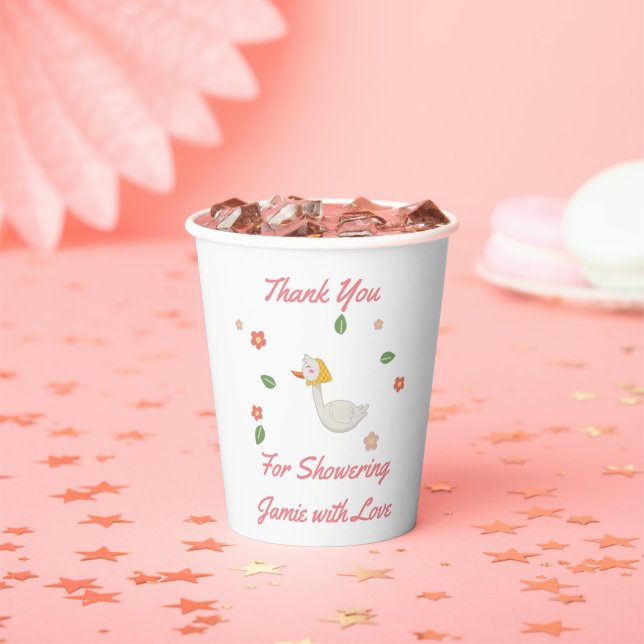 Personalised Baby Shower Paper Cups (Insitu)