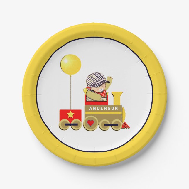 Personalised Baby Shower Paper Plate (Front)