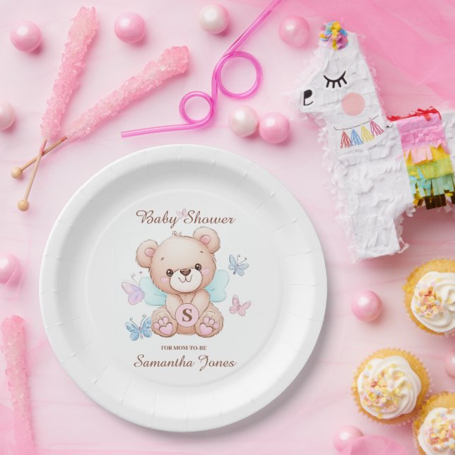 Personalised Baby Shower Paper Plate (Party)