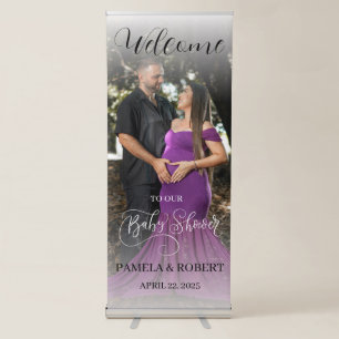 Personalised Baby Shower Photo Welcome Retractable Banner