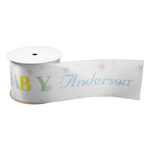 Personalised Baby Shower Satin Ribbon
