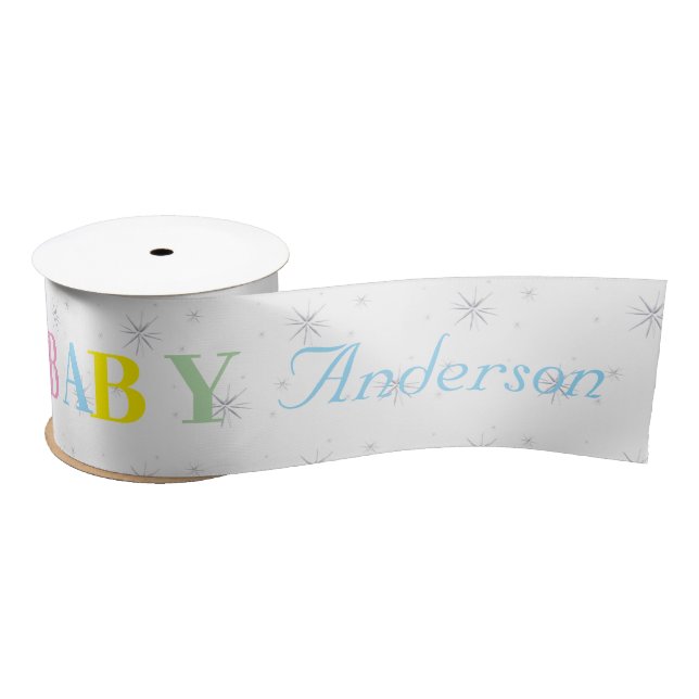 Personalised Baby Shower Satin Ribbon (Spool)