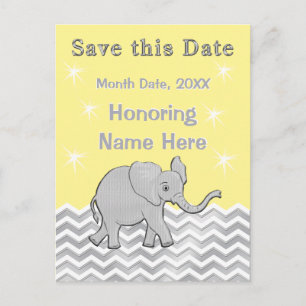 Personalised Baby Shower Save the Date Announcement Postcard