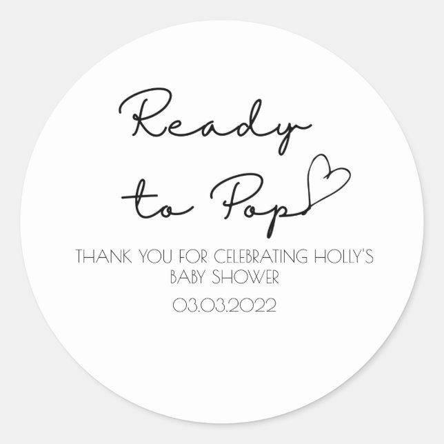 Personalised Baby Shower Stickers (Front)