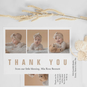 Personalised Baby Shower Thank You Card with Photo