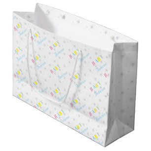Personalised Baby Shower Tissue Paper Large Gift Bag