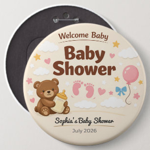Personalised Baby Shower Welcome Baby Pin