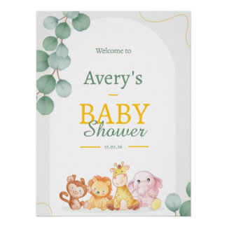 Personalised Baby Shower Welcome Sign  
