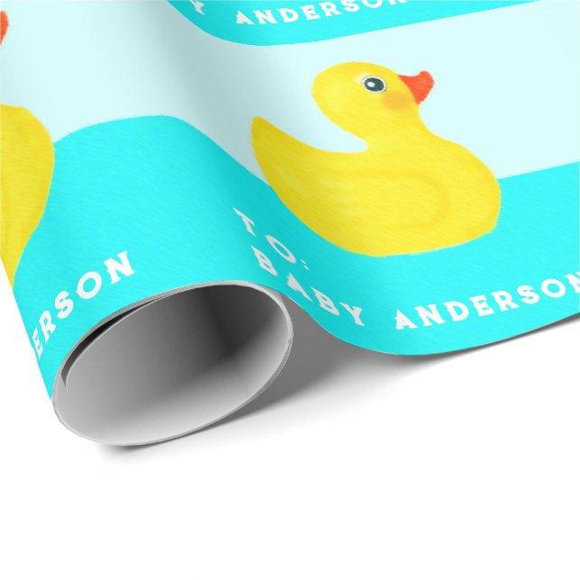 Personalised Baby Shower Wrapping Paper (Roll Corner)