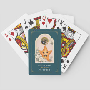 Personalised Baby Starfish Wedding Favour Photo Playing Cards
