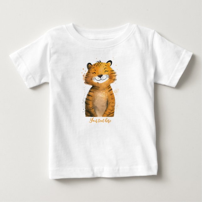 Personalised Baby Tiger Tee (Front)