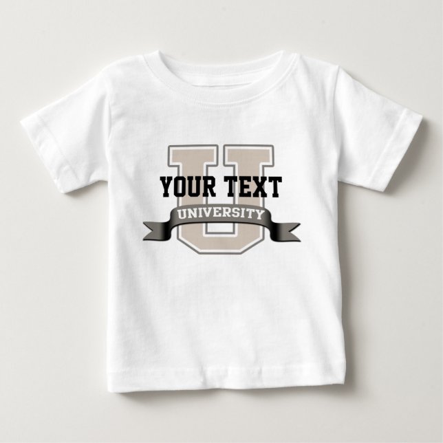 Personalised Baby University T-Shirt (Front)
