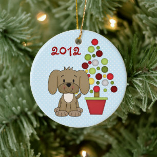 Personalised Baby's 1st Christmas Dog Ornament
