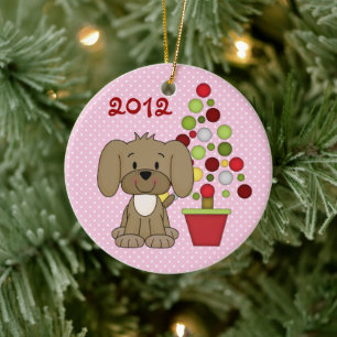 Personalised Baby's 1st Christmas Dog Ornament