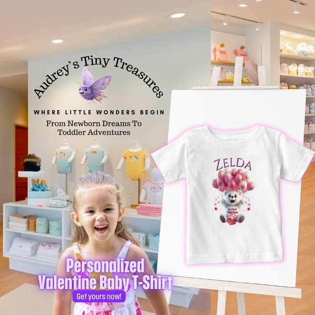 Personalised Baby's 1st Valentines Day T-Shirt (Creator Uploaded)