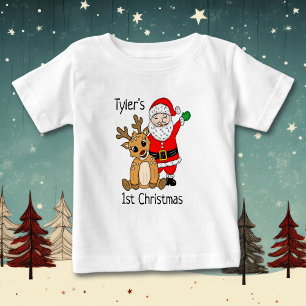 Personalised Baby's First Christmas Baby  T-Shirt