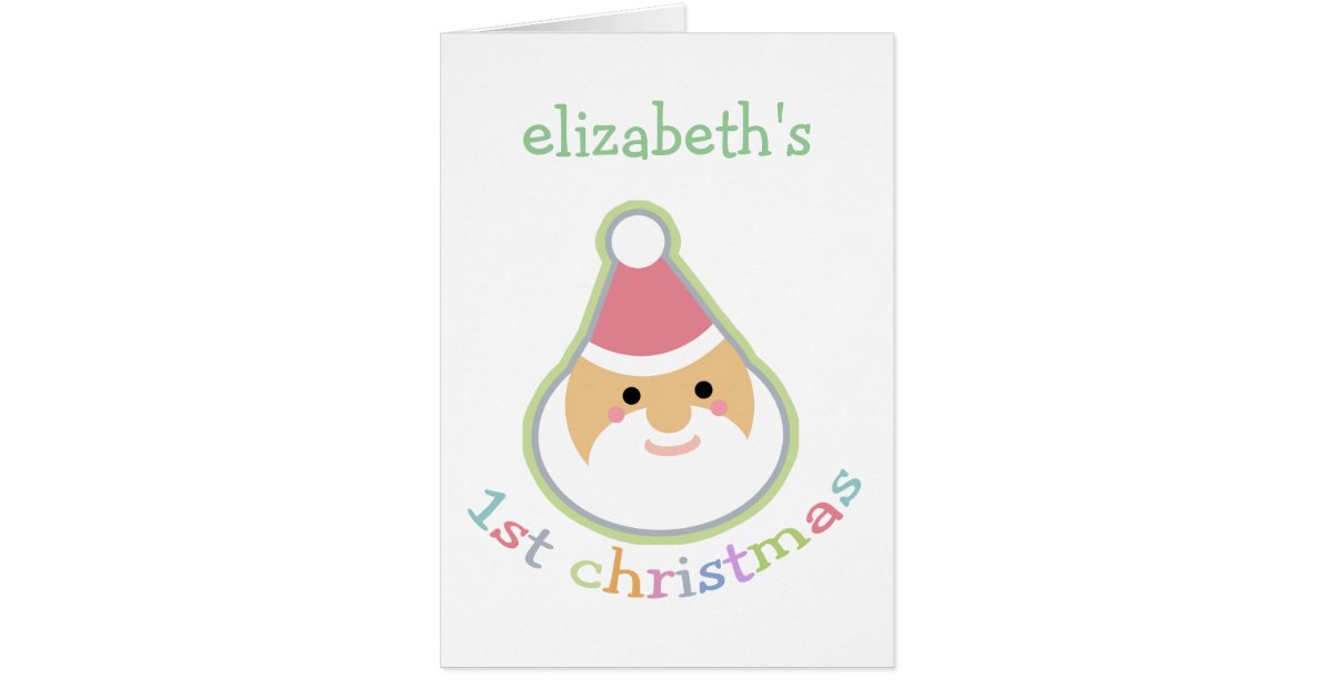 Personalised Baby's First Christmas Card | Zazzle.co.uk