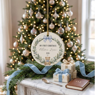 Personalised Baby's First Christmas Ceramic Tree Decoration