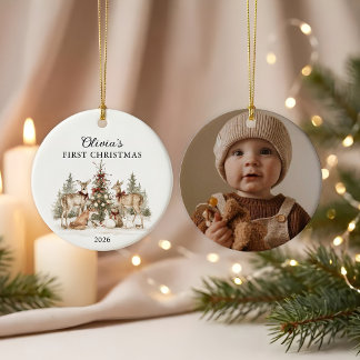 Personalised Baby's First Christmas Ceramic Tree Decoration