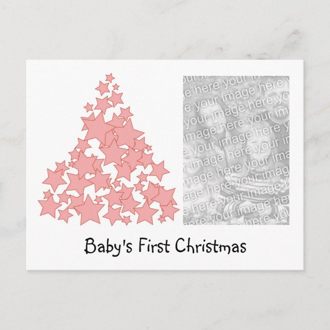 Personalised Baby's First Christmas Holiday Card (Front)