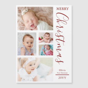 Personalised Baby's First Christmas Magnetic Card